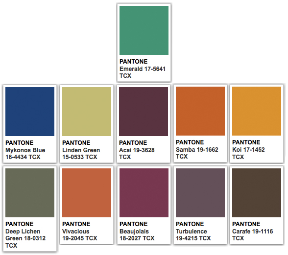 Pantone reveals its top color trends for Fall 2013